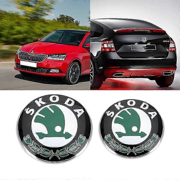 stk Emblem Skoda Fabia Front 90mm+Bag 80mm