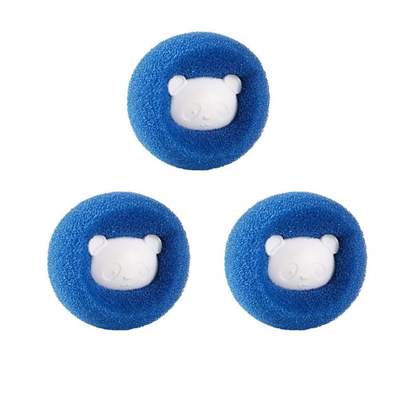 Hårborttagning ansiktsrengöringsbollar, blå, 3-pack