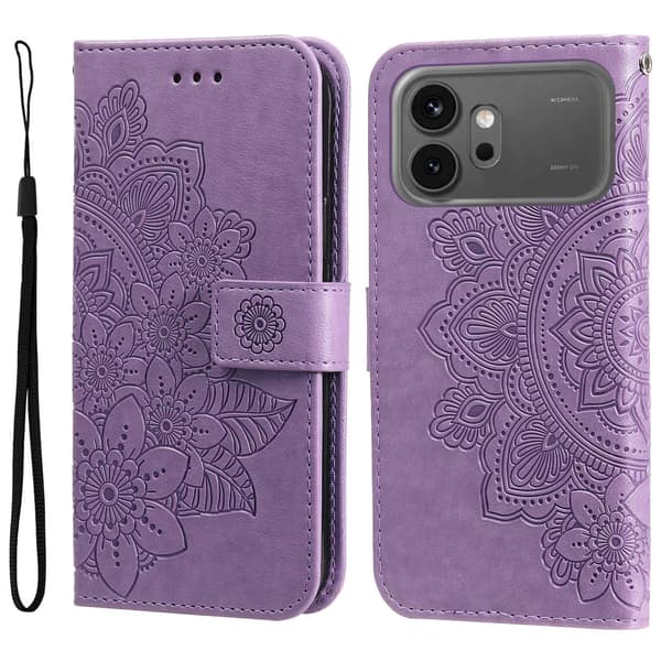 Mandala Blomst Pung Etui til Honor 600 - Lilla Lilla