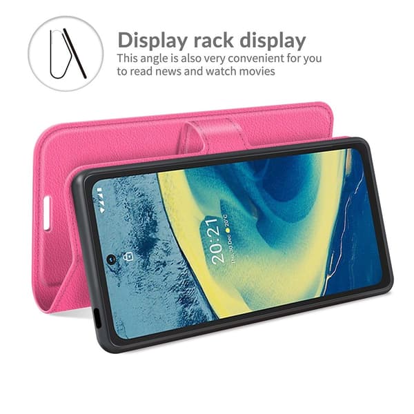 Nokia XR20 Cover Litchi Læder Pink