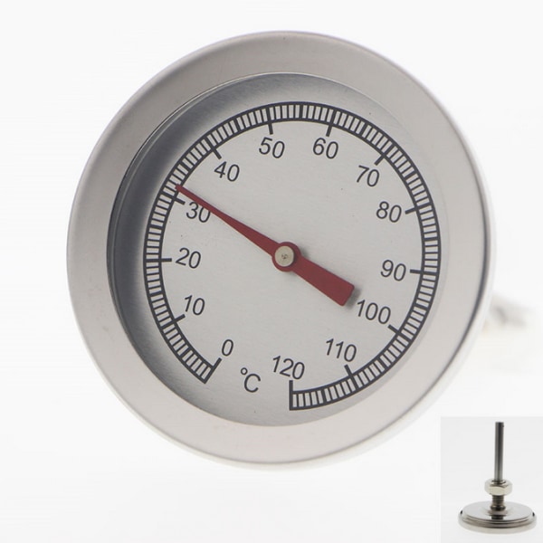 Inbyggd termometer 500 grader för vedugn, pizzaugn, grill, rökare, grill i rostfritt stål