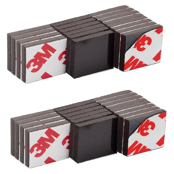 Selvklæbende magnetplade 10x10mm 50-pak