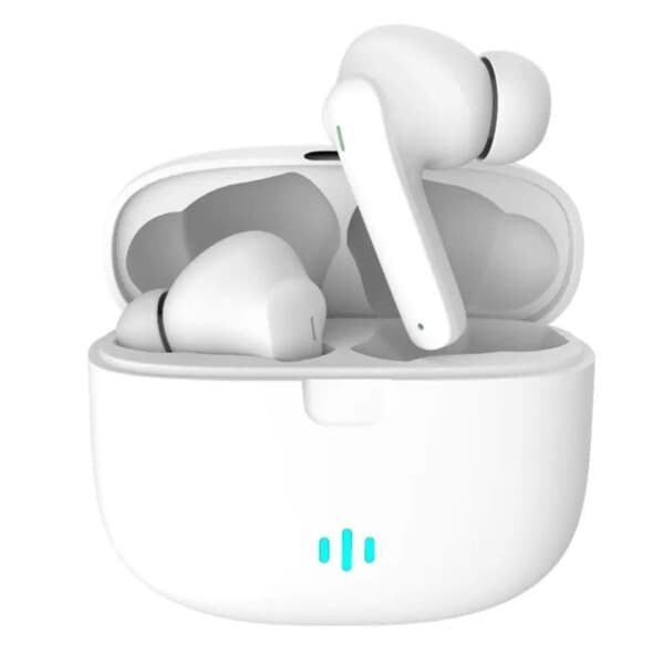 Helt trådløse Pro TWS Bluetooth Stereo In-Ear Hodetelefoner USB-C Hvit hvit