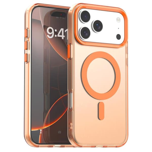 iPhone 17 Pro Max Cover - Candy Magsafe PC Hybrid TPU Orange