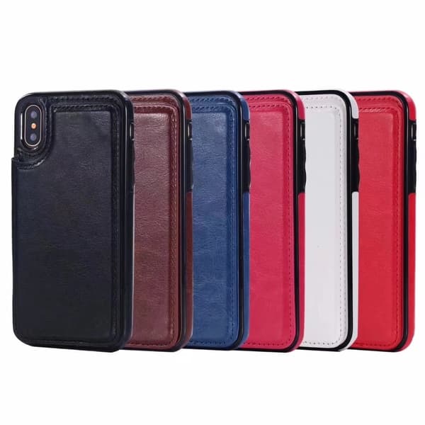 iPhone X/XS Fleksibelt Kortetui Rosaguld