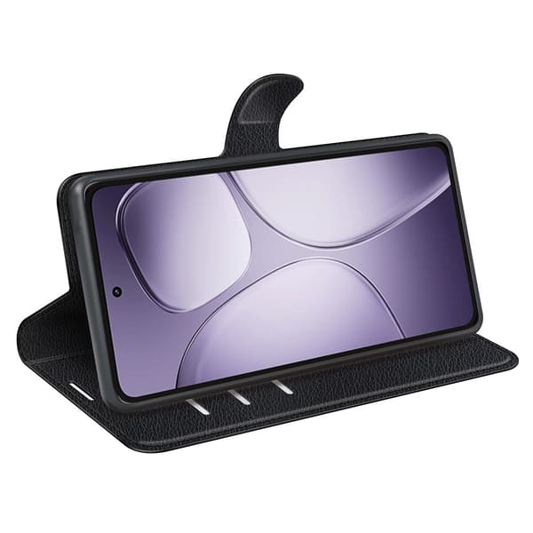 Xiaomi 14T Pro Cover Litchi Læder Sort