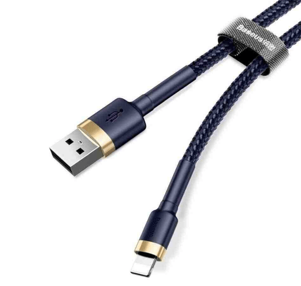 2 kpl 2 m Baseus-kaapeli iPhone sininen kultaisella