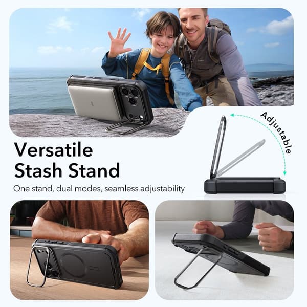 ESR iPhone 17 Pro Cover MagSafe Cyber Kickstand Sort