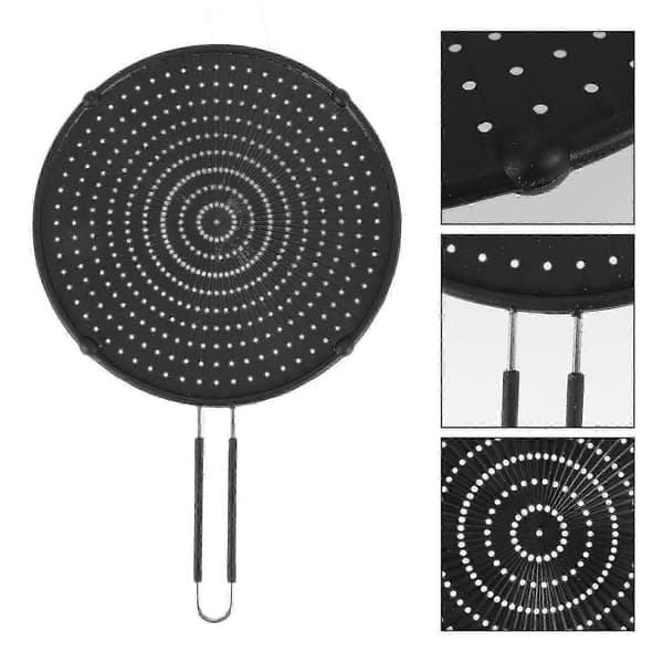 32 cm silikon sprutbeskyttelse non-stick oljefettpanne lokk for stekepanne matlaging silikon