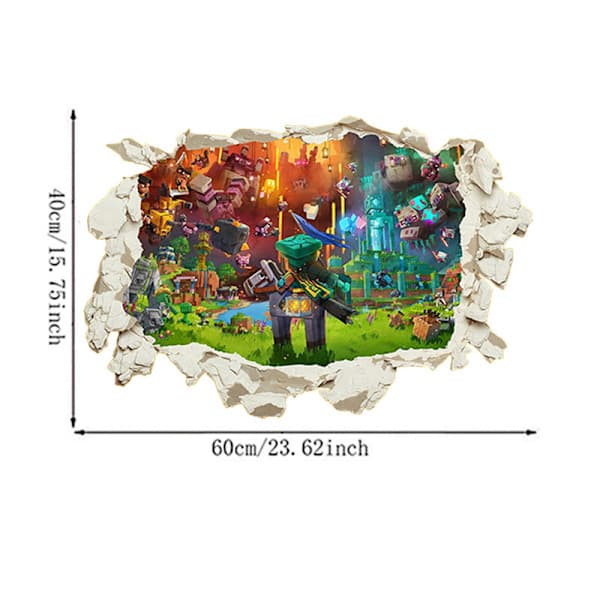 Minecraft Veggdekor Stue Barnerom Dekorasjon PVC Dekaler