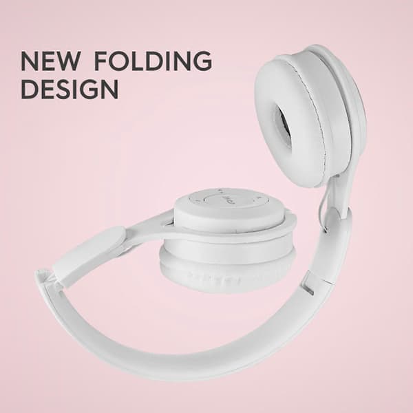 M6 Trådløst Foldbart Headset Macarons Kraftig Bas Bluetooth-kompatibelt Gaming Hovedtelefon Blue