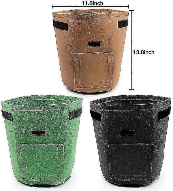 Potatisodlingspåsar, 3-pack 7 Gallon Potatisodlingspåsar Grönsaksodling