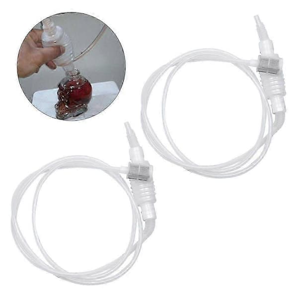 2-delat set 2M hävert Plast Vin Hävert Filter Set Hävertslang Filter för Vin Öl Startpaket Vinbryggning-Bra