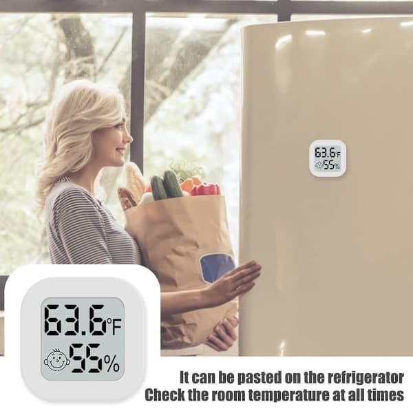 6-pakning Mini Digitalt Termometer Hygrometer Innendørs LCD-skjerm