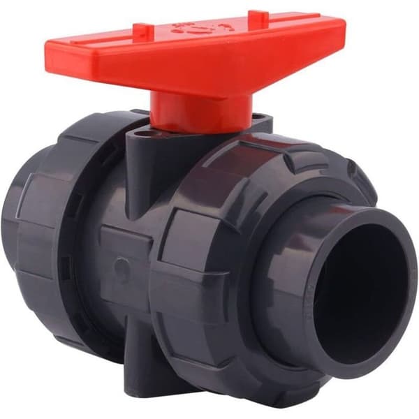 Dobbelt union solvent svejseventil, 40 mm diameter, PVC kugleventil, kugleventil, kugleventil til swimmingpool, DN32