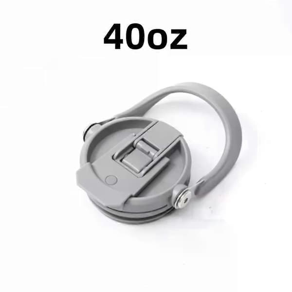 Tätande flasklock ersättningslock för Stanley 40/30 oz resistenta tumlarlock spillsäkert kopplock vattenflasklock Gray-40oz