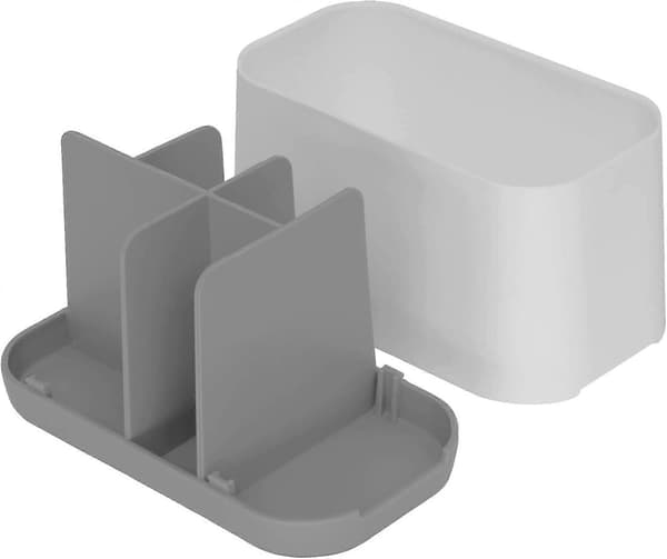 Tannbørsteholder for baderom, tannbørstecaddy, tannkremstativ, plast