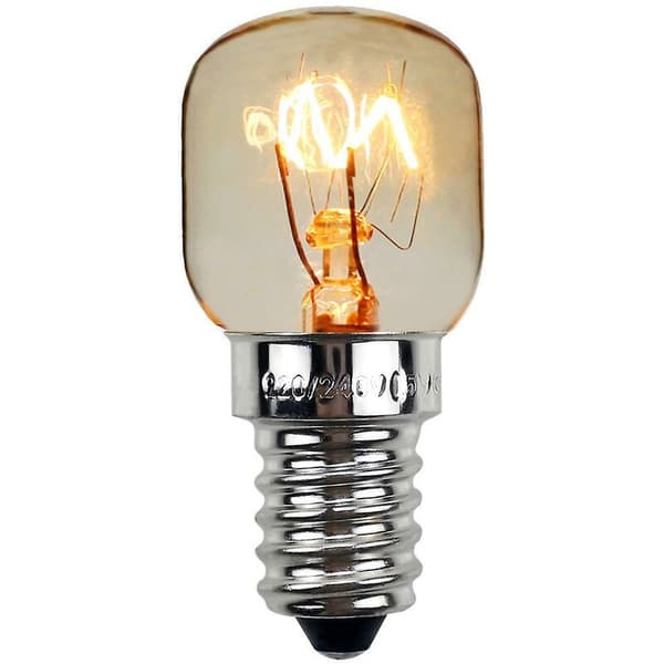 15W E14 Saltlampor Glödlampor (4-pack) för 300°C Ugn, Kylskåp, 2700K Multifunktionella Apparater (Varmvit)