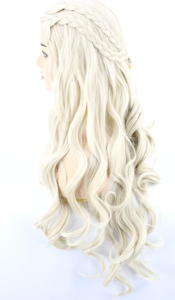 1 st Cosplay Peruk Kvinnor, Daenerys Peruker Lång Lockig Blond Khaleesi W