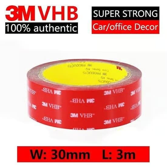 3M VHB Superstark dubbelhäftande tejp - 30 mm x 3 m - Väderbeständig - Hög temperatur