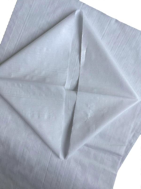 10-pack vävda skräpväskor - Slitstark polypropenkonstruktion - Starka vita väskor - Jumbo industriella förvaringsväskor - 45 x 77 cm