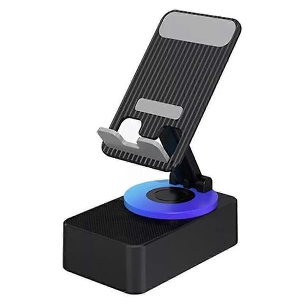 Sammenklappelig lyd-power telefonholder m/ Bluetooth-højttaler Black