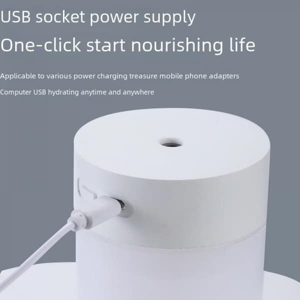 Farverig USB-luftfugter, forlygte, lille mini-sprøjte til bil, hjem, soveværelse, kontor