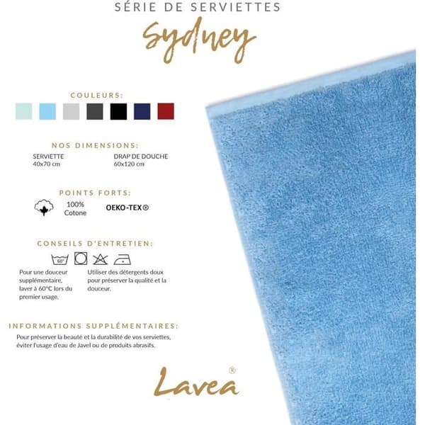 Badehåndkle - Sett med 8 - Bomull - Absorberende - Oeko-Tex - Baderom, Trening - 40x70 cm - B