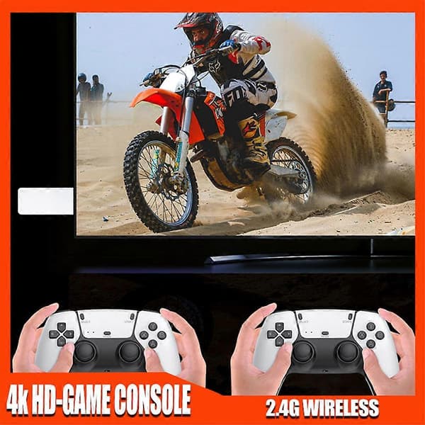Nostalgicbox - 20.000+ Retro-Spillekonsol + 2 Trådløse Controllere, Nostalgisk Boks 128G