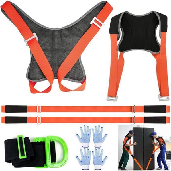Flyttestropper - Møbelflyttestropp - 200 kg lastekapasitet - Justerbar - Oransje
