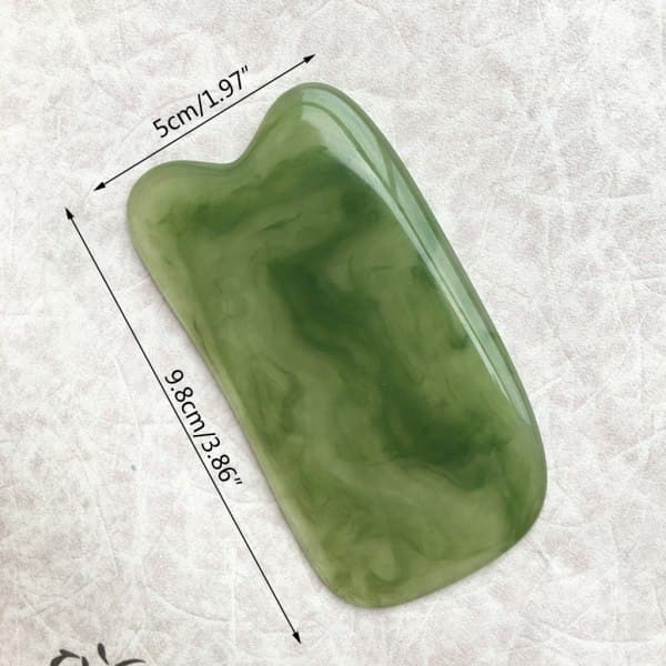 7-delars Gua Sha-set, Harts Gua Sha-set för ansikte och nacksmärta green