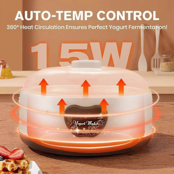 Justerbar temperatur- och timerstyrd ultimat probiotisk yoghurtproducent Basic UK Plug
