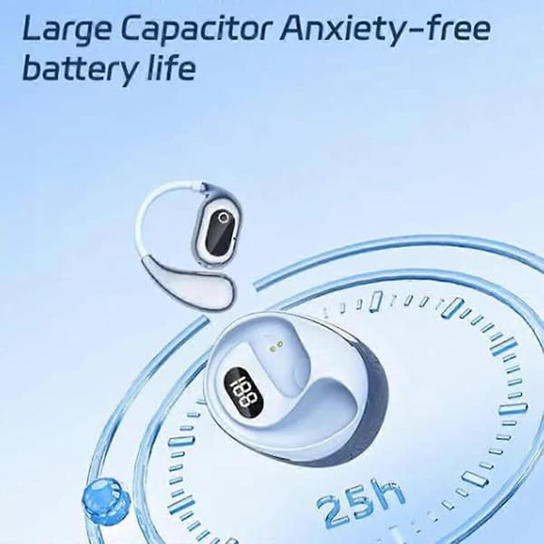 Smart Bluetooth-headset för flerspråkig översättning, Open Air 5 Ows-översättare Black