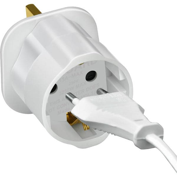 3x Rejseadapter Type G - Engelsk Rejseadapter - C og F Stik til G Stik ...