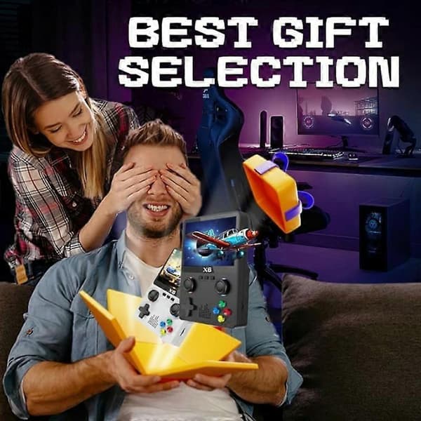X6 Spelkonsol X6 Minispelkonsol, IPS, 32bit Risc, Långvarigt Batteri