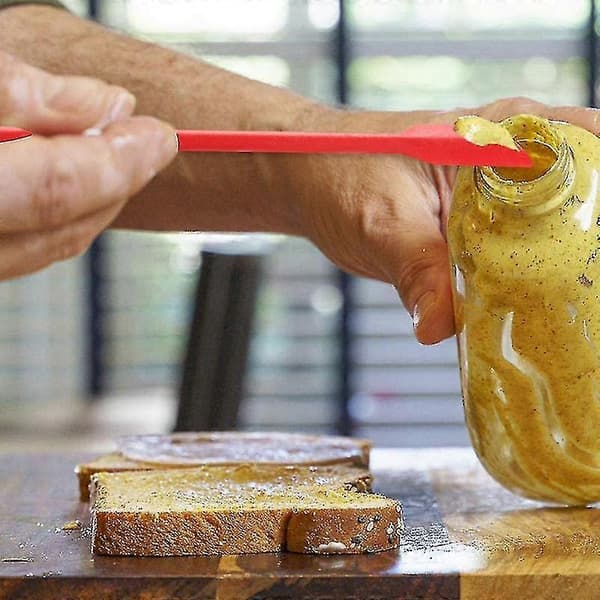 Mini silikonspatler, 8-pakning små silikonspatler, siste dråpe-spatel, skrapere, mini glasskraper