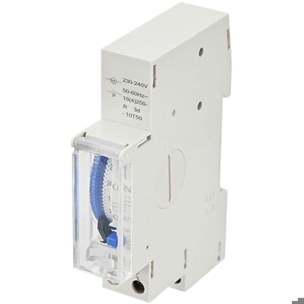 SUL180A 24-timers mekanisk timer-relæ til DIN-skinne montering, programmerbar analog elektrisk timer, 220V 16A batteri