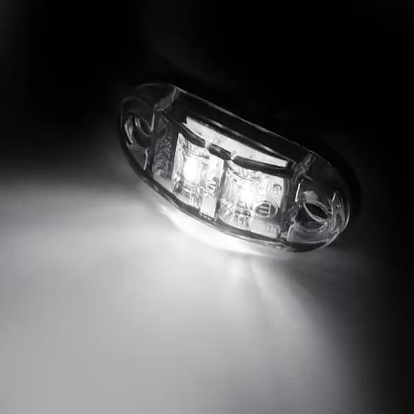 10X 2 LED sidemarkeringslygter 12/24V LED positionslys trailer sidelys advarselslys til lastbil autocamper campingvogn white