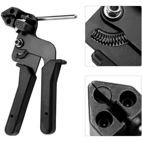 Rustfri Stål Kabelbinder Tang, Rustfri Stål Kabelbinder Værktøj med Skærefunktion, Kabelbinder Pistol