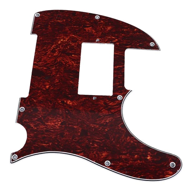 Gitarrplektrumskydd PVC Anti Scratch Dekorativ Brusreducerande Gitarrskyddsplatta för Fender Telecaster Röd
