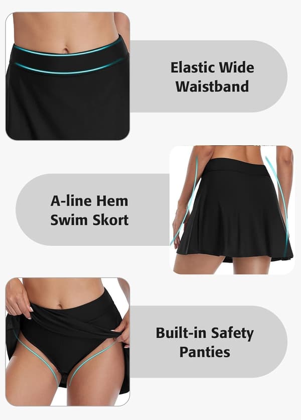 Baddräktsshorts för kvinnor med hög midja, bikinitrosor, baddräktsshorts XXL