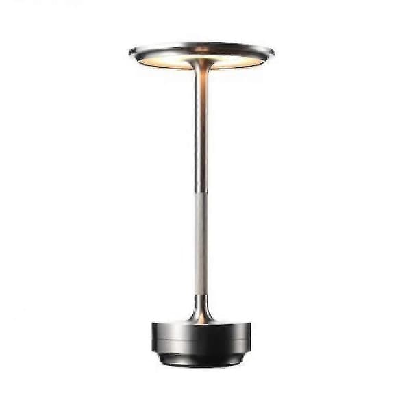 Trådløs bordlampe dimbar vanntett metall USB oppladbare bordlamper