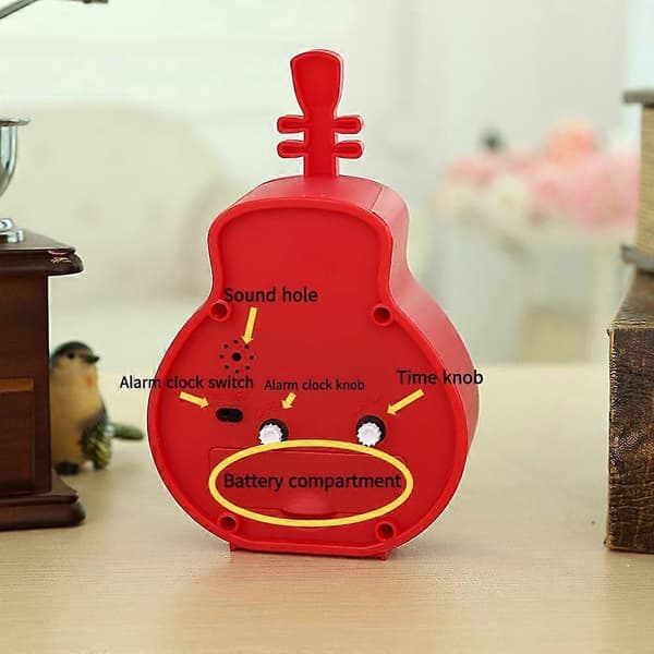 SAYTAY Sovrumsväckarklocka, Gitarrväckarklocka, Student Heminredning Skrivbordsklocka