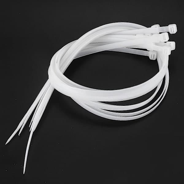 10x ekstra lange 76 cm kabelbindere | Hvide strips