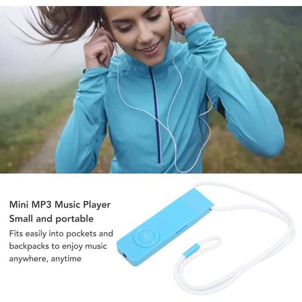 MP3-spiller - 1 enhet - Kompakt plast - Tapsfri lyd - Studentreise - Blå