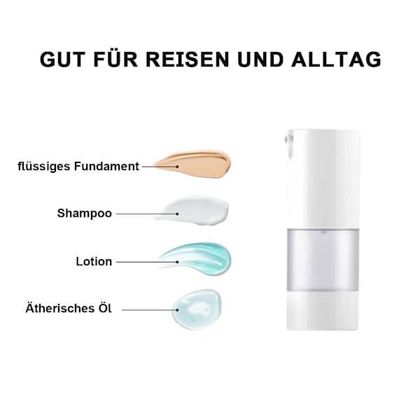 Luftfri pumpedispenser Tom reiseflaske for kosmetikk 15ml