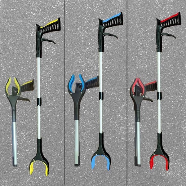 Sammenfoldelig magnetisk bladopsamler med langt, robust håndtag - Haveaffaldsopsamler - 1 stk.
