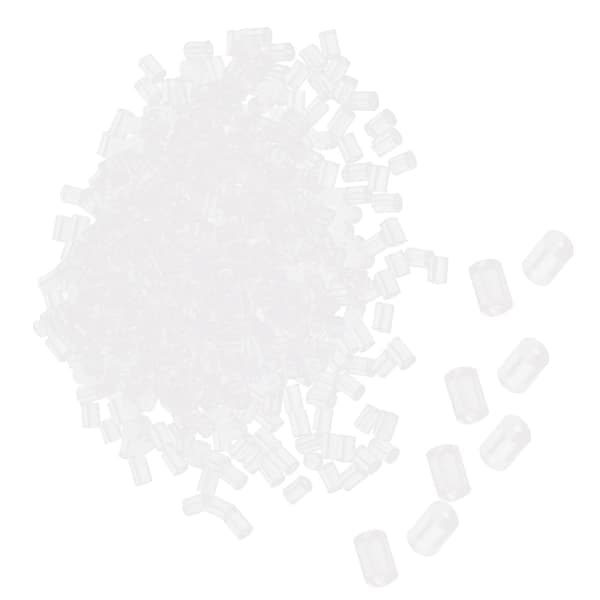500 st cylinderformade örhängesstopp i silikon, transparenta örhängeslås