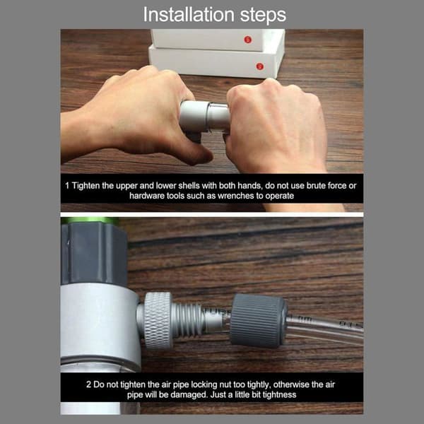 CO2-forstøver for akvarium, ekstern CO2-diffusor for akvarium, akvarietilbehør (M1 12/16 mm)