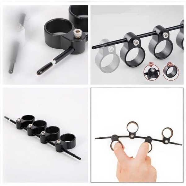 Gitarrfingerförlängare - 1 stycke - Svart ABS - Justerbar - Muskelstärkande - För gitarr